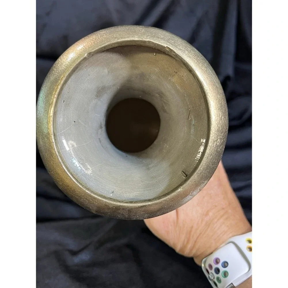 FORMALITIES BY‎ BRAUMS 13 x 7 GOLD TONE VASE (2187)